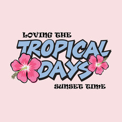 free vector flower and text design.