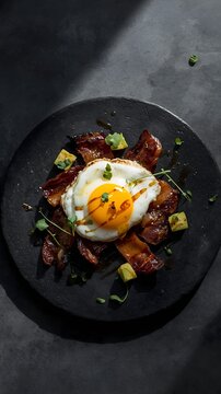 Gourmet Breakfast and Fine Dining Food Styling Stock Photography.