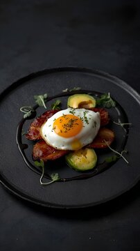 Gourmet Breakfast and Fine Dining Food Styling Stock Photography.