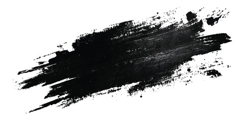 ink brushstroke on white background with visible splashes for watercolor style effect. grunge isolated on white background,	