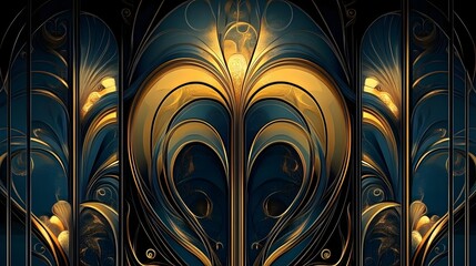 Ornate art deco background.