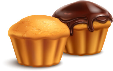 vector illustration of cupcake