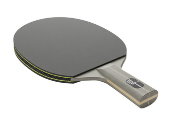 Isolated ping pong racket on a neutral surface for sport and leisure time concepts