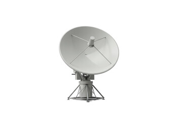 Isolated Radio Telescope dish is used for communication and astronomy research tool