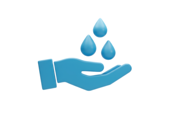 Isolated symbol for hand washing to stop germs and viruses in a sanitation campaign