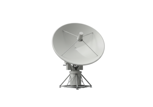 Isolated Radio Telescope dish is used for communication and astronomy research tool