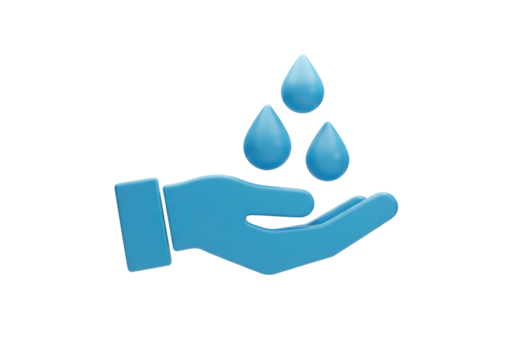 Isolated symbol for hand washing to stop germs and viruses in a sanitation campaign