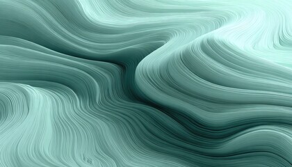 Obraz premium Abstract swirling teal lines