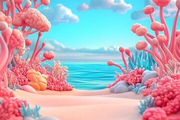 Coral cartoon nature.