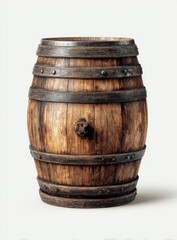 Obraz premium Wooden barrel, weathered and aged