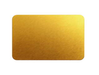 Gold rectangular plate, brushed texture