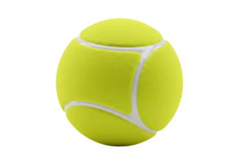 Isolated bright fuzzy tennis ball sport equipment game competitive recreation activity round