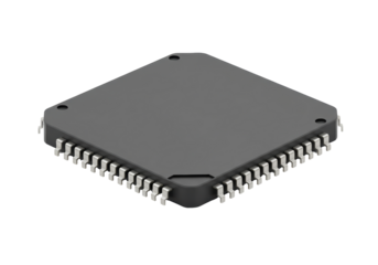Isolated microchip for electronics project, component for computer hardware and engineering