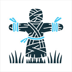 Corn Husk Doll Icon for Folk Magic Corn Husk Doll faceless doll made from bound husks used in folk magic for curses or blessings