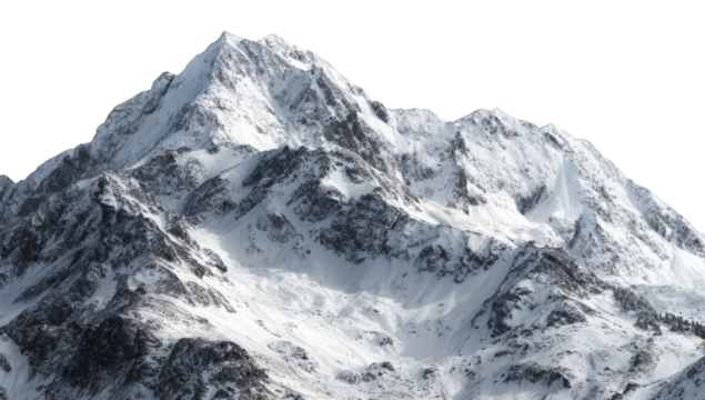 Snowy mountain peak
