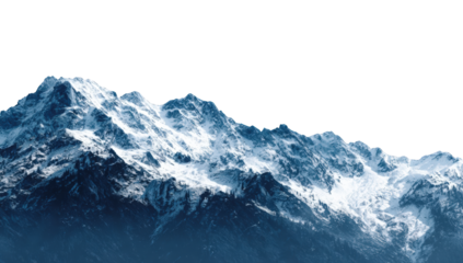 Snowy mountain range, dark background