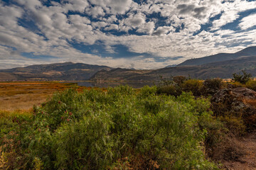 a beautiful view of the Peruvian mountains with the dramatic skies of Peru