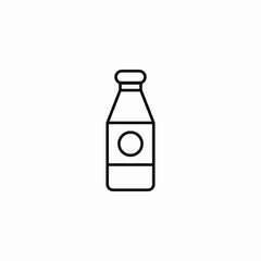 bottled milk drink icon sign vector