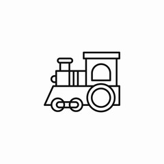 toy steam locomotive icon sign vector