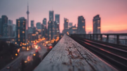 Fototapeta premium Aerial view of city buildings 3d illustration with pink sky,top view of abstract modern city downtown,for banner,space for text.