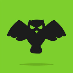 Halloween Owl Illustration in Spooky Night Style for Holiday Decoration and Horror Design