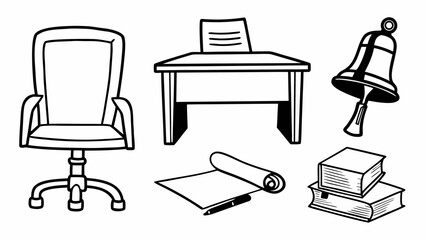 principal-s-office-elements-icon-set