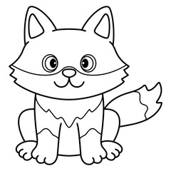 fox cartoon outline