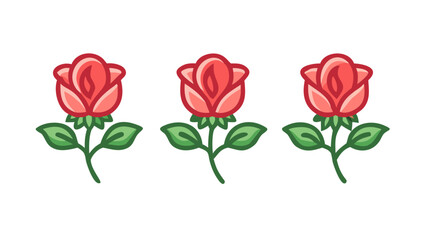 Obraz premium peace-roses-icon-set (1)