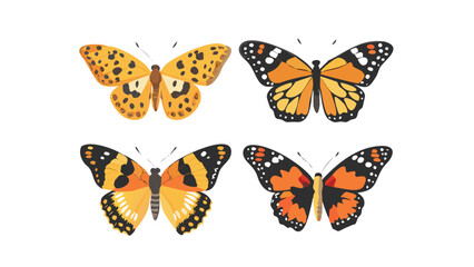 painted-lady--butterflies-icon-set