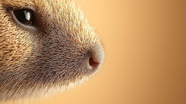 Close up of a capybara s furry face and nose