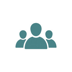 Group Icon – Teal Silhouettes Representing Community or Team