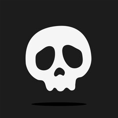 Fototapeta premium Halloween Skull Illustration in Spooky Style for Holiday Decoration and Horror Design