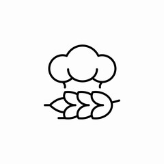 bread wheat combination icon sign vector