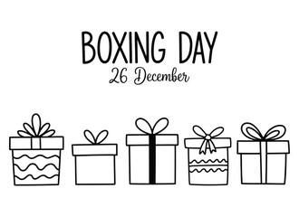 Boxing Day 26 December – Gift Box Holiday Design