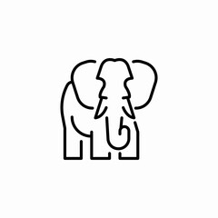 elephant animal trunk icon sign vector