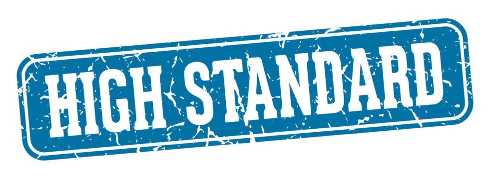 high standard rectangular sign. high standard stamp