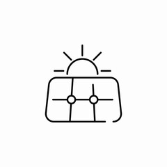 solar panel icon sign vector