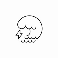 wave energy power icon sign vector