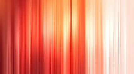 Obraz premium Abstract red to orange gradient background with white base, blurred vertical lines, minimal clean motion blur effect, modern design for banner, poster, or cover