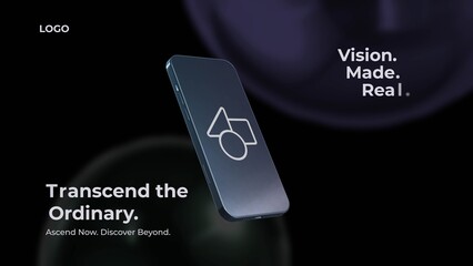 Realistic 3D Corporate Phone Mockup