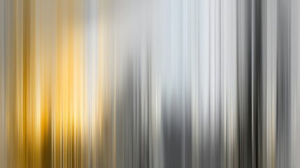 Obraz premium Abstract gold to silver gradient background with blurred vertical lines, minimalist motion blur effect, clean modern design for banner, cover, or poster