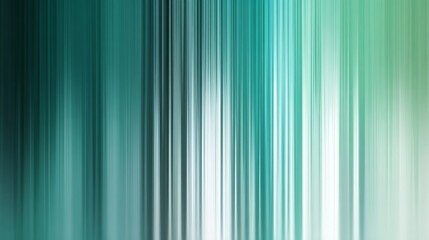 Obraz premium Abstract emerald to teal gradient background with blurred vertical lines, minimalist motion blur effect, clean elegant design for banner, cover, or poster