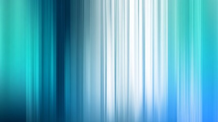 Fototapeta premium Abstract design featuring turquoise to blue gradient with vertical blur, minimalist motion blur concept, elegant modern background for cover, banner, or poster