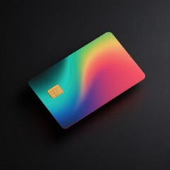 Vibrant credit card, gradient design