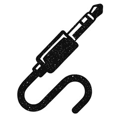 Hand-Drawn Audio Jack Plug - Grunge Vector for Music, Sound, and Connectivity