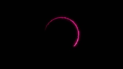 Fototapeta premium circle loading ber 4k illustration neon light on black background. 