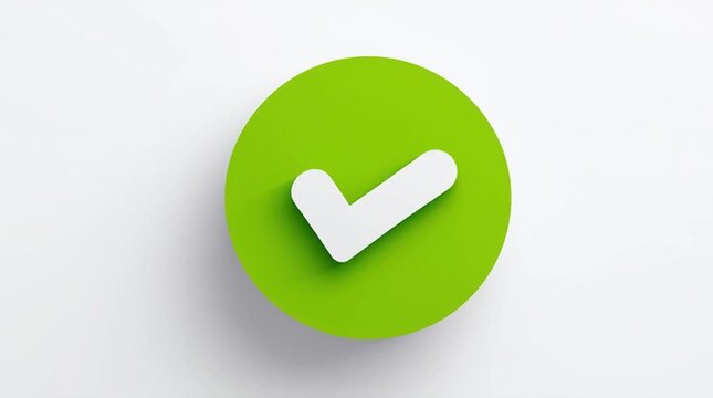 Checkmark Confidence: A bright, bold, 3D rendered checkmark radiates positivity and certainty against a simple, clean background.