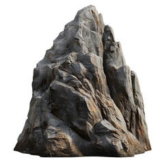 Isolated rocky peak isolated on transparent background
