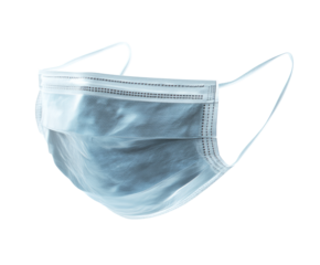 Light-blue disposable face mask (2)