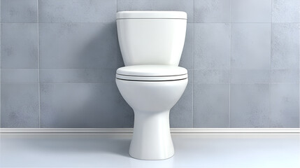 Clean Minimalist White Ceramic Toilet In Modern Bathroom Interior Setting. Ai Generated Images